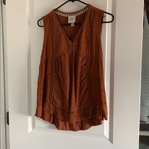 Knox Rose Medium Burnt Orange Blouse